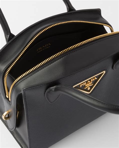 black prada saffiano bag|prada saffiano leather odette bag.